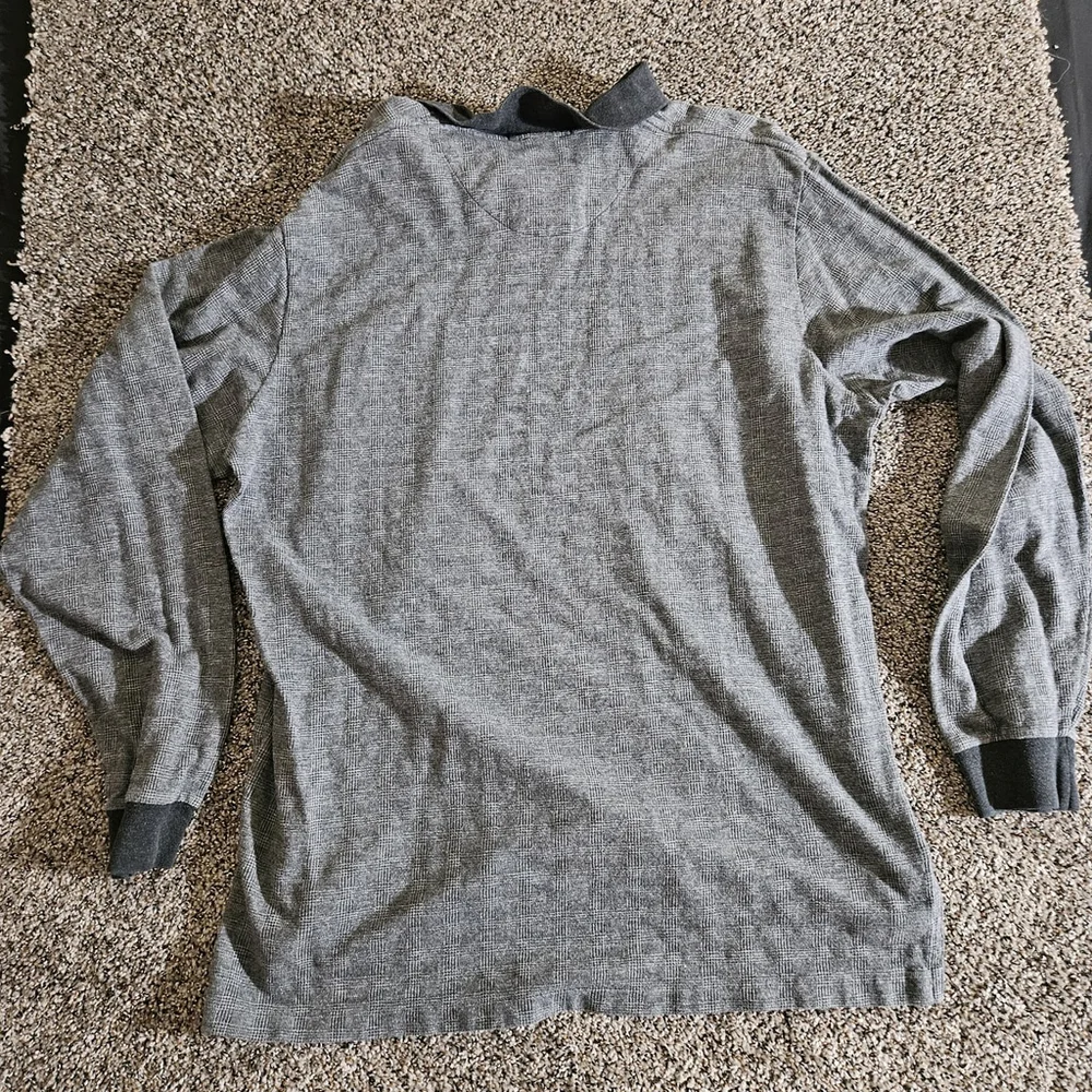 VTG Polo Golf Ralph Lauren Shirt Mens XL Gray Plaid‎ Pima Cotton Pony long tail